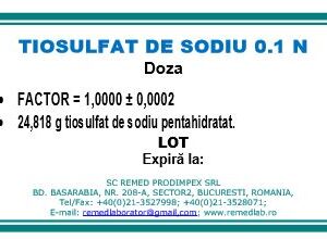 Tiosulfat de sodiu 0,1N (pentru 1 L solutie)