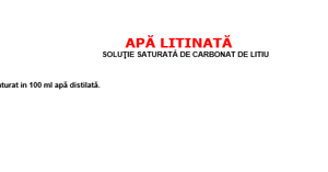 APA LITINATA (carbonat de litiu solutie)