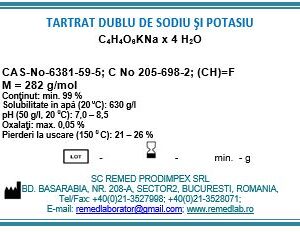 Tartrat dublu de sodiu şi potasiu (sare La Rochelle, sare Seignette),