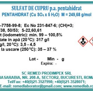 Sulfat de cupru p.a.