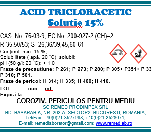Acid tricloracetic solutie 15% stabilizata